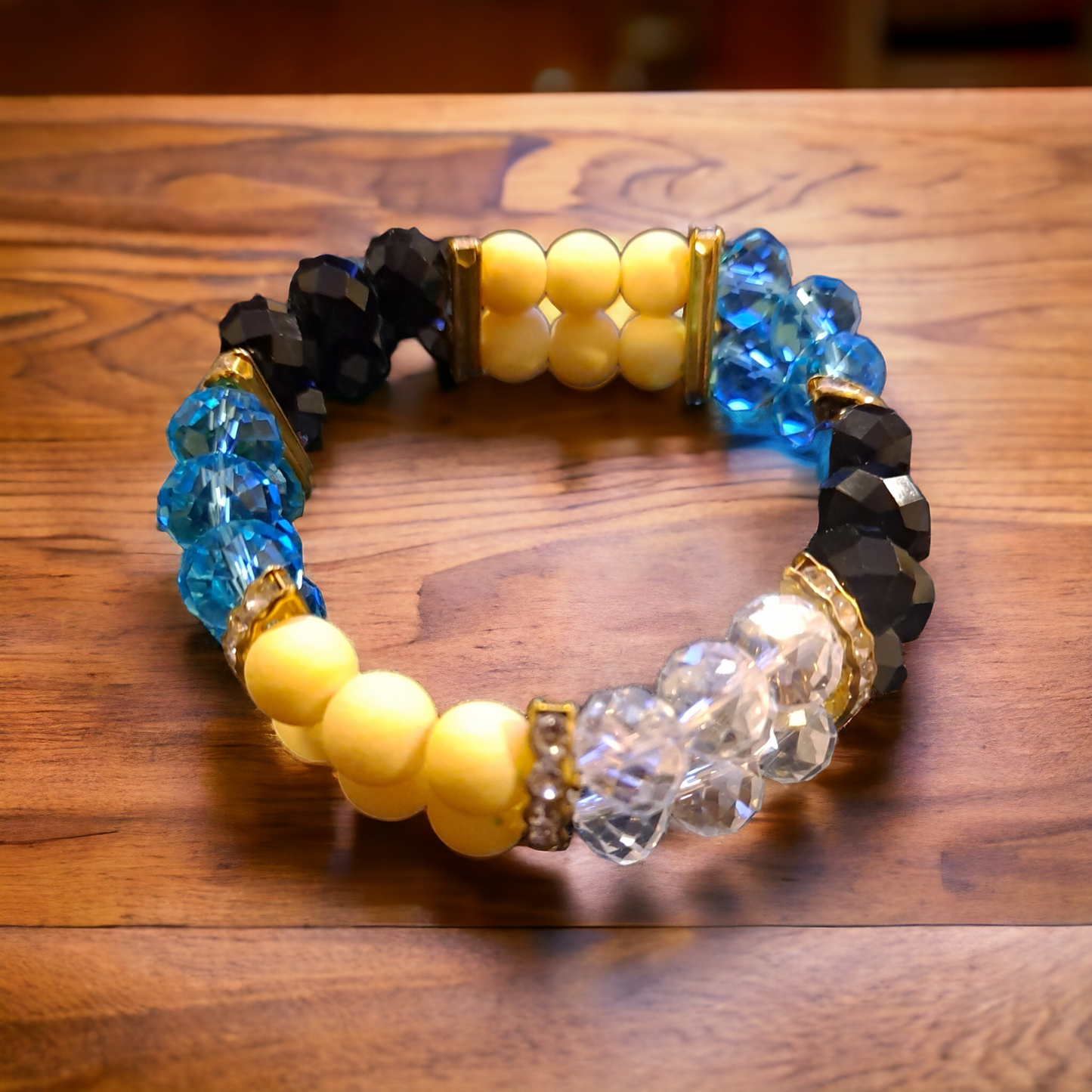 Handmade bracelets acrylic resin multicolor beads for women