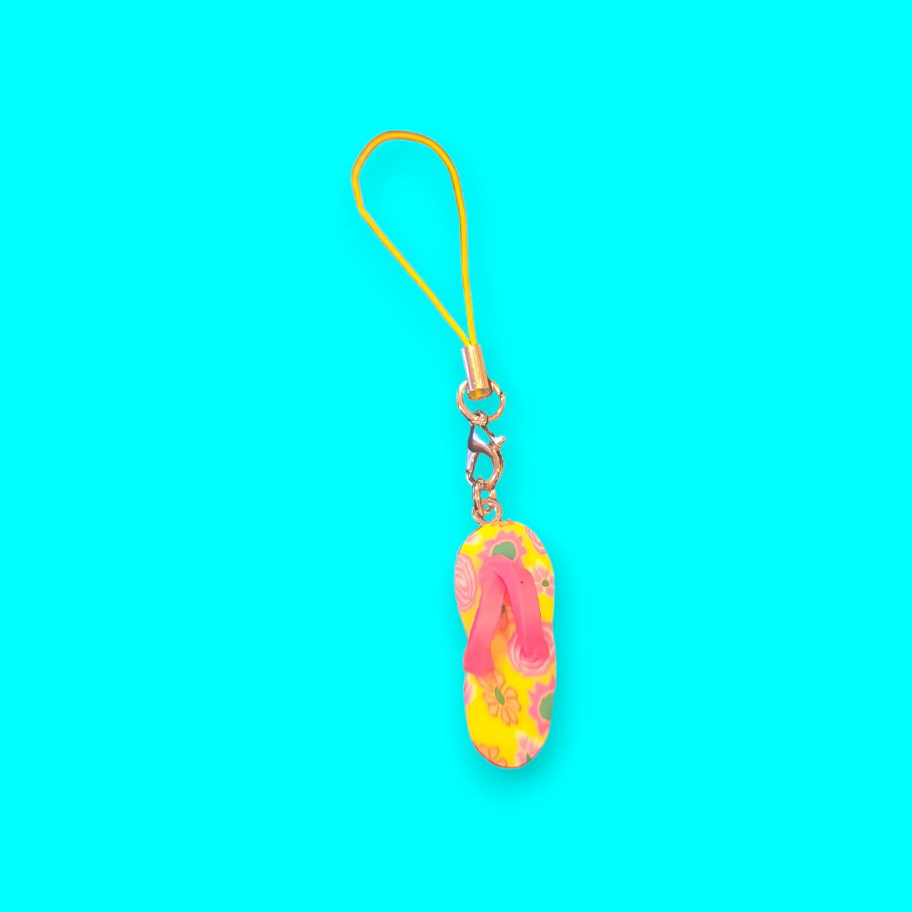 Cute Hawaiian flip flop mobile phone charm, Hawaiian flip flop strap, iPhone Hawaiian flip flop charm strap.