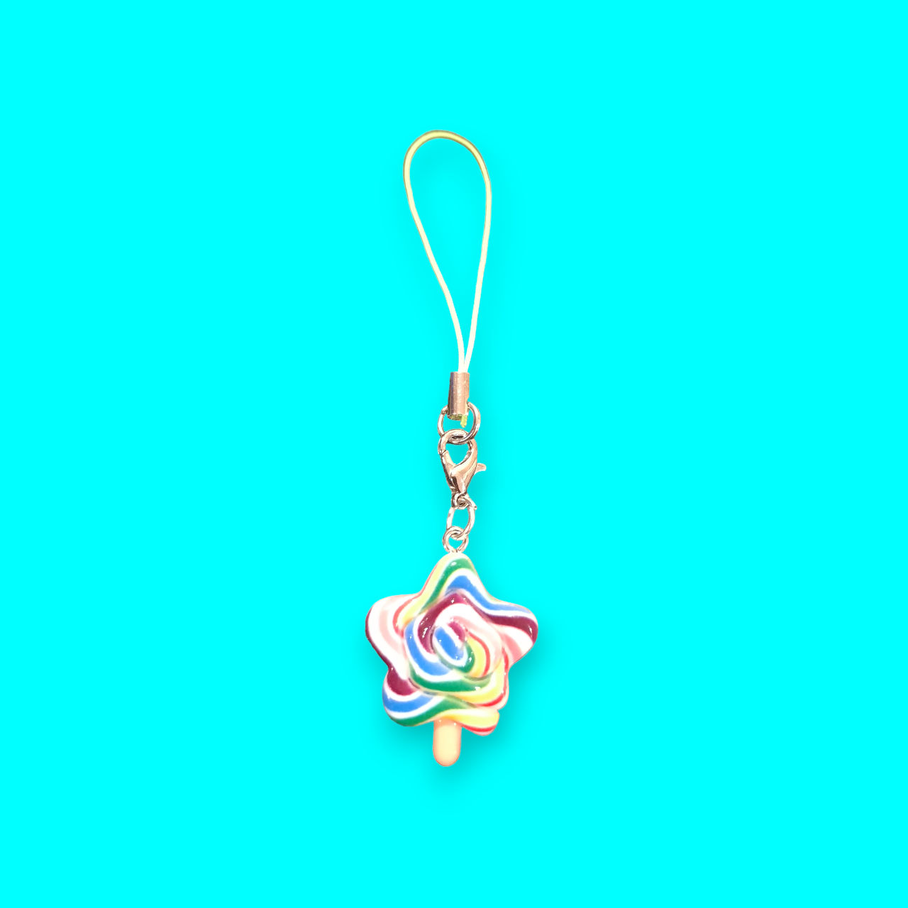 Cute star lollipop mobile phone strap. Lollipop mobile strap. IPhone lollipop mobile pendants