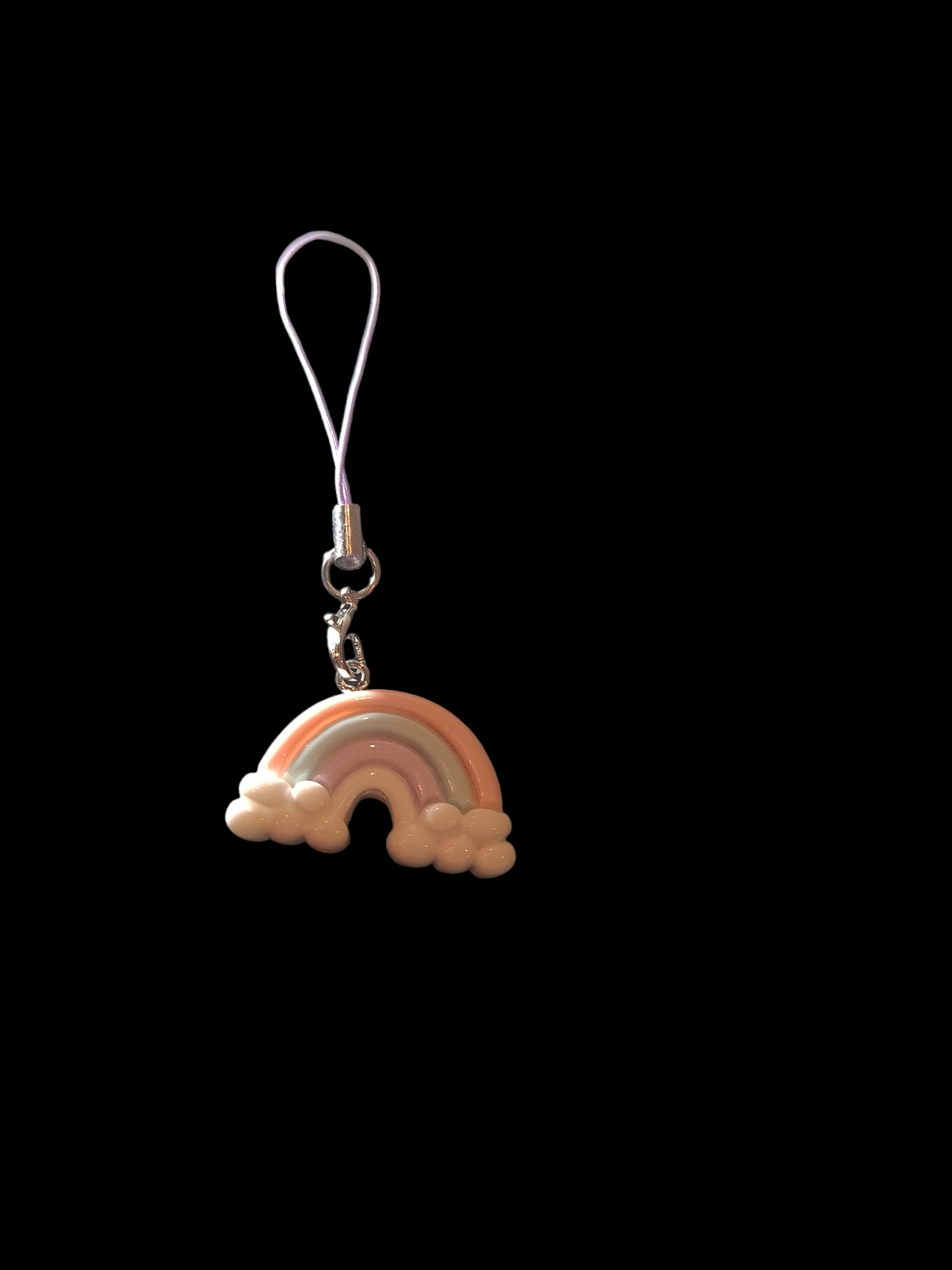 Acrylic rainbow mobile phone charm. Rainbow mobile strap. IPhone rainbow mobile pendants