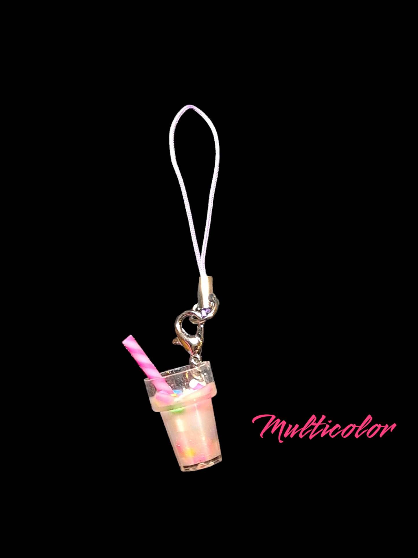 Cute mobile phone drink charm, drink strap, iPhone drink charm strap.