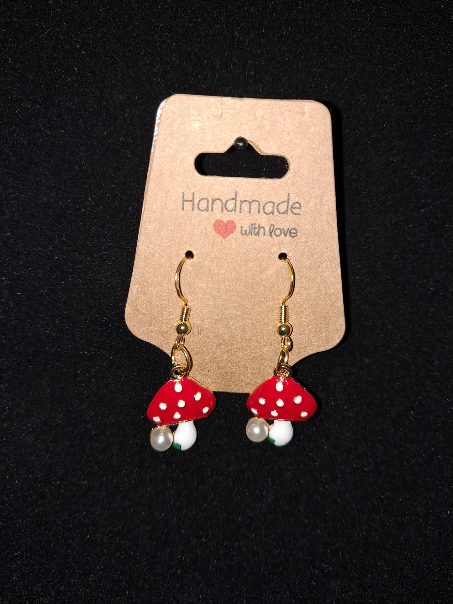 cute metal mushroom earring