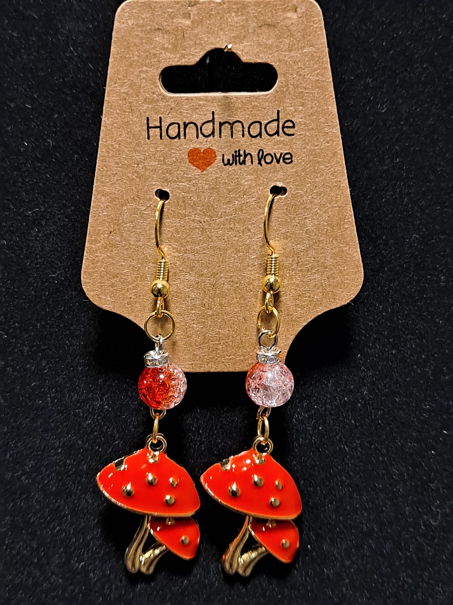 cute metal mushroom earring