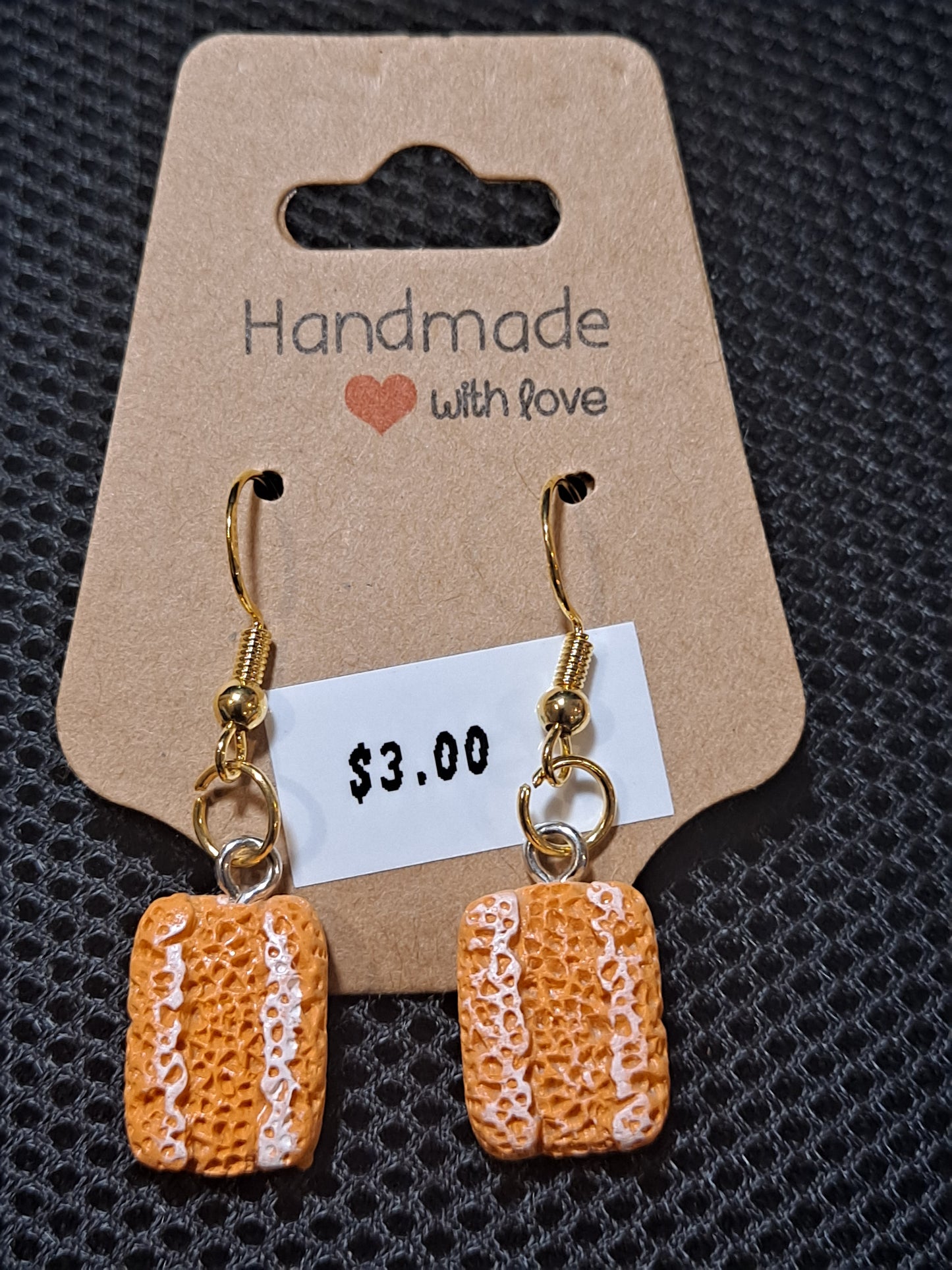 cute sweet bread earrings
