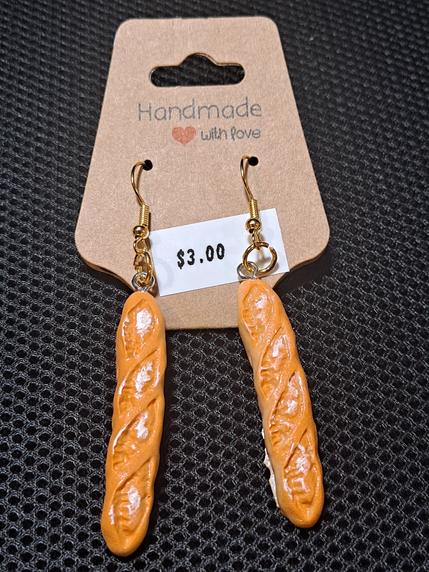 french bread earrings