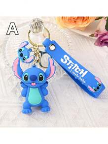 Unisex Anime Cartoon Lilo & Stitch Keychain Pendant Cute Car & Backpack Bag Decor Keyring Ornament Gift