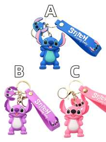 Unisex Anime Cartoon Lilo & Stitch Keychain Pendant Cute Car & Backpack Bag Decor Keyring Ornament Gift