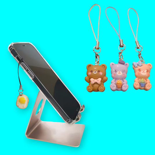 Acrylic care bear mobile phone charms. Care bear straps. IPhone care bear pendants