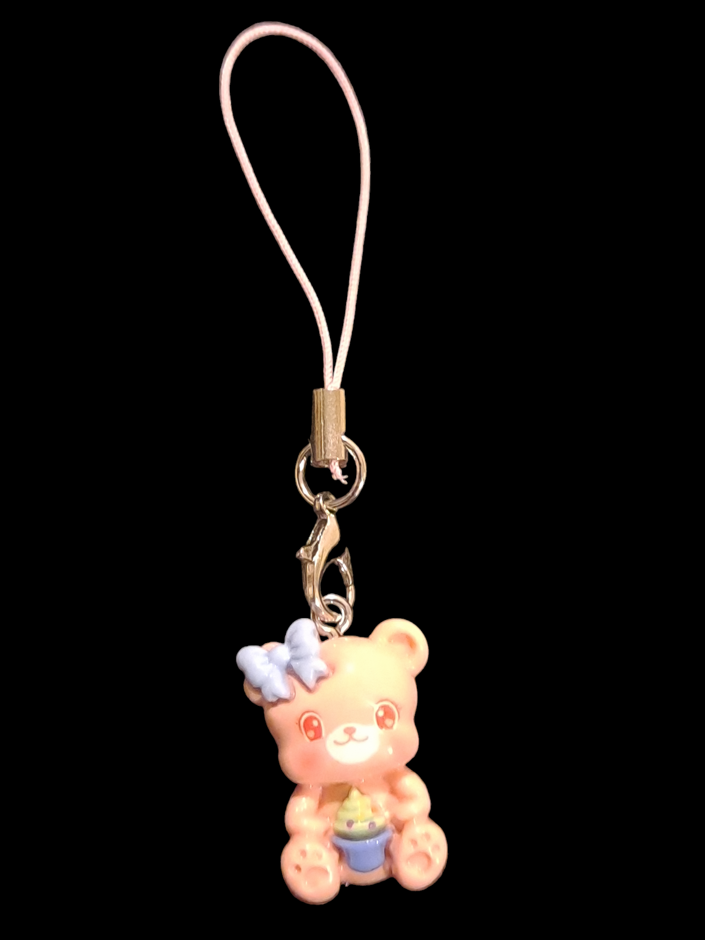 Acrylic care bear mobile phone charms. Care bear straps. IPhone care bear pendants