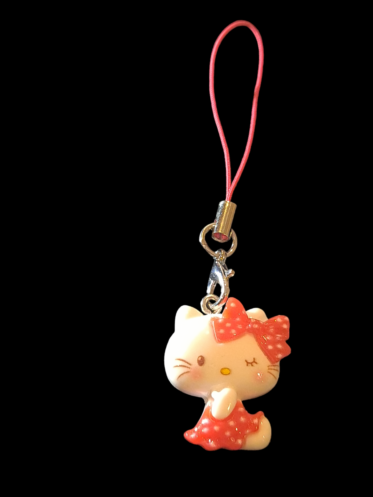 Cute acrylic kitty pink baby mobile phone charm. Strap. Pendants..