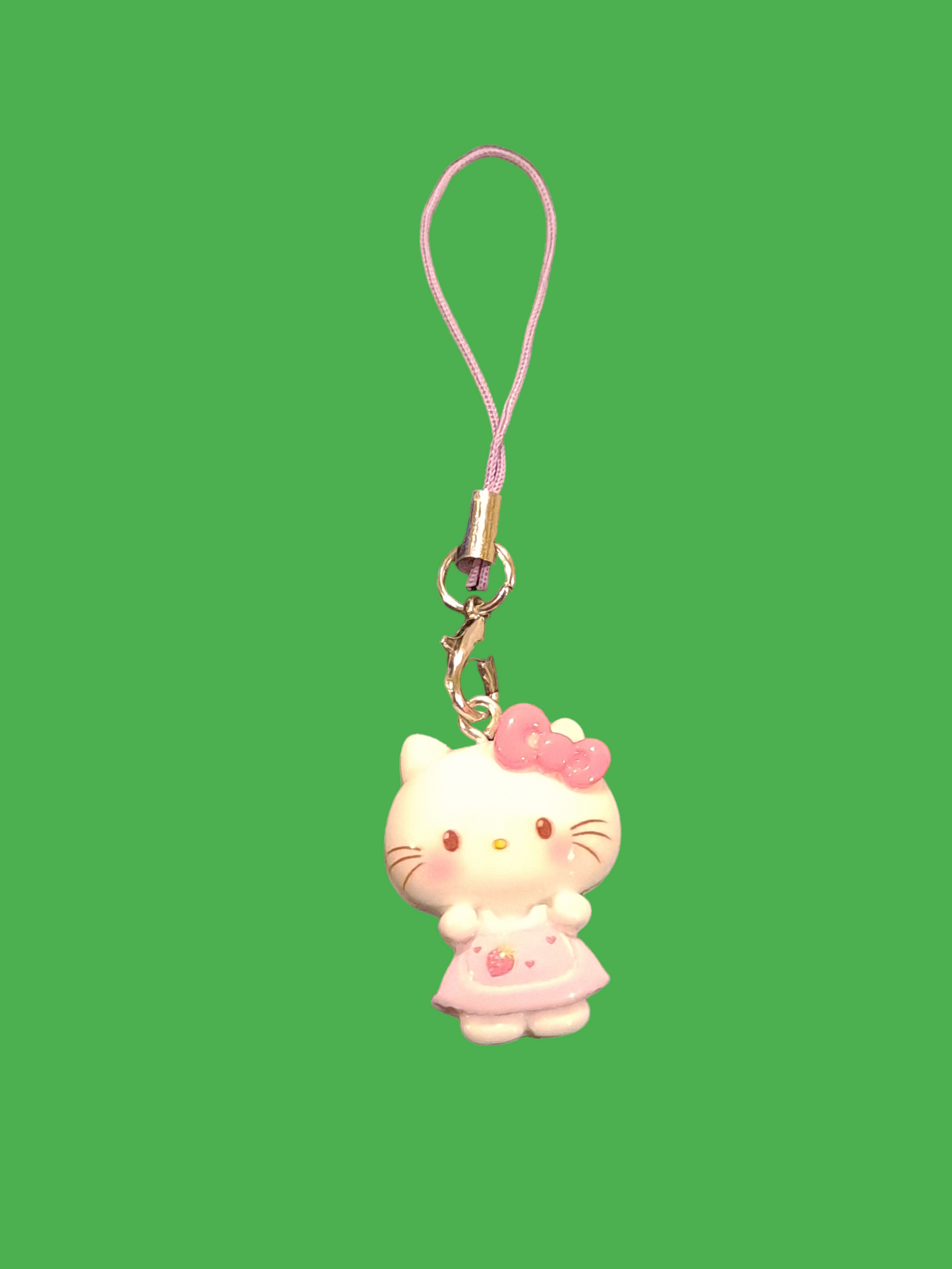 Cute acrylic kitty pink baby mobile phone charm. Strap. Pendants..