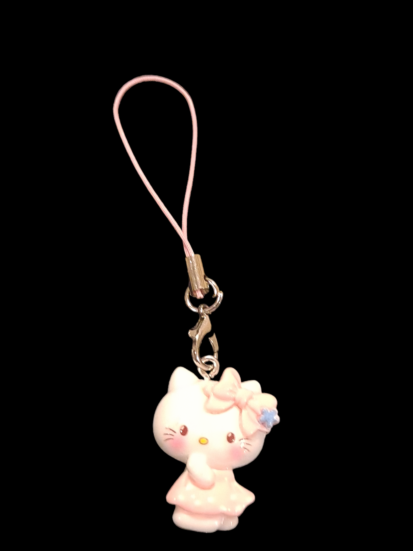 Cute acrylic kitty pink baby mobile phone charm. Strap. Pendants..