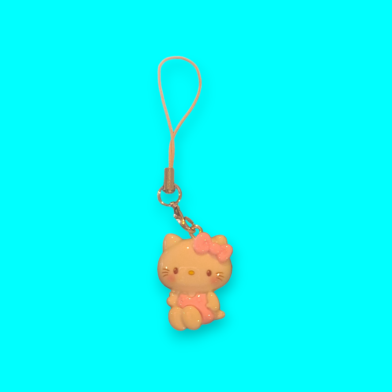 Cute acrylic kitty pink baby mobile phone charm. Strap. Pendants..