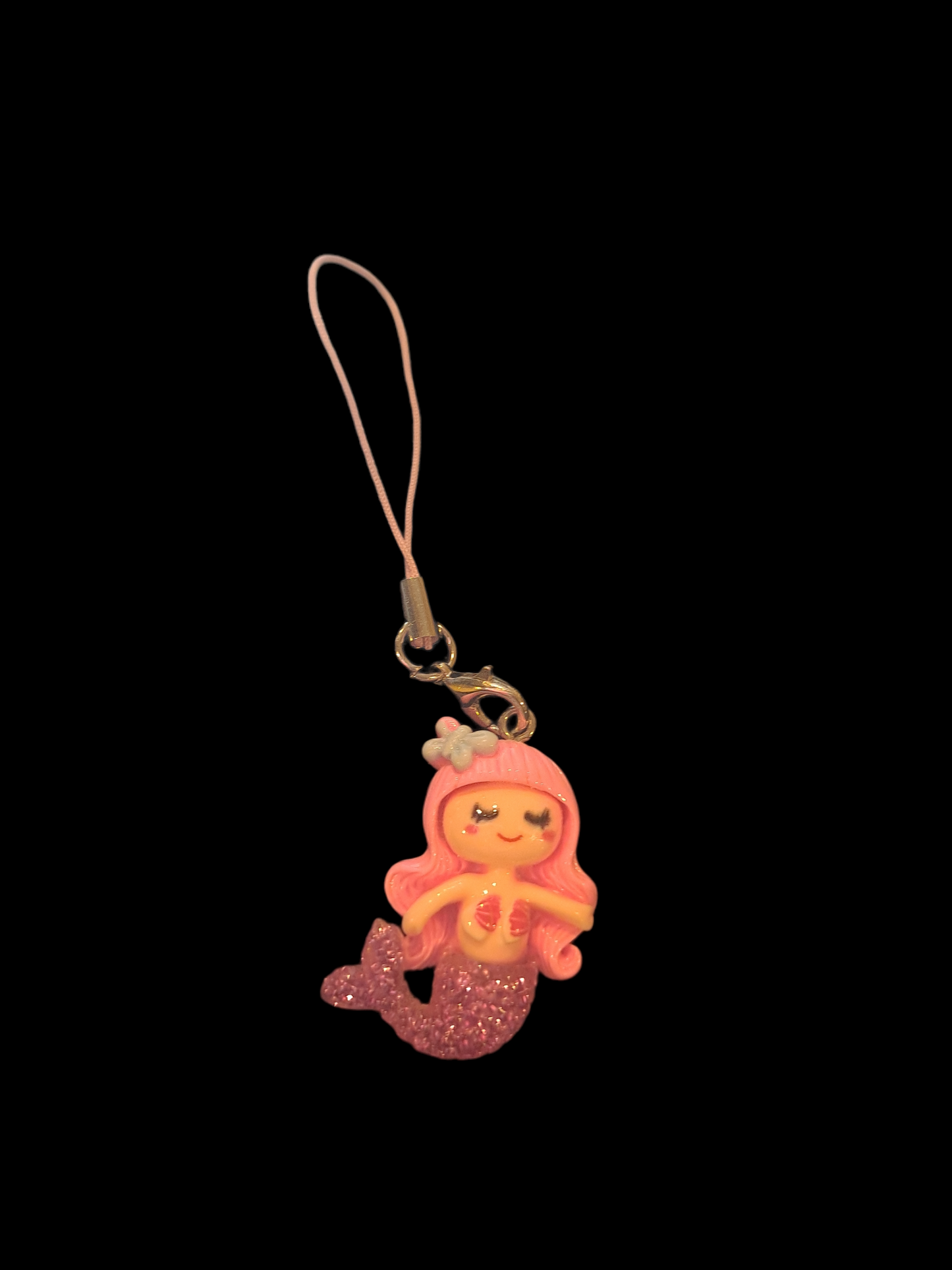 Cute acrylic siren mobile phone strap