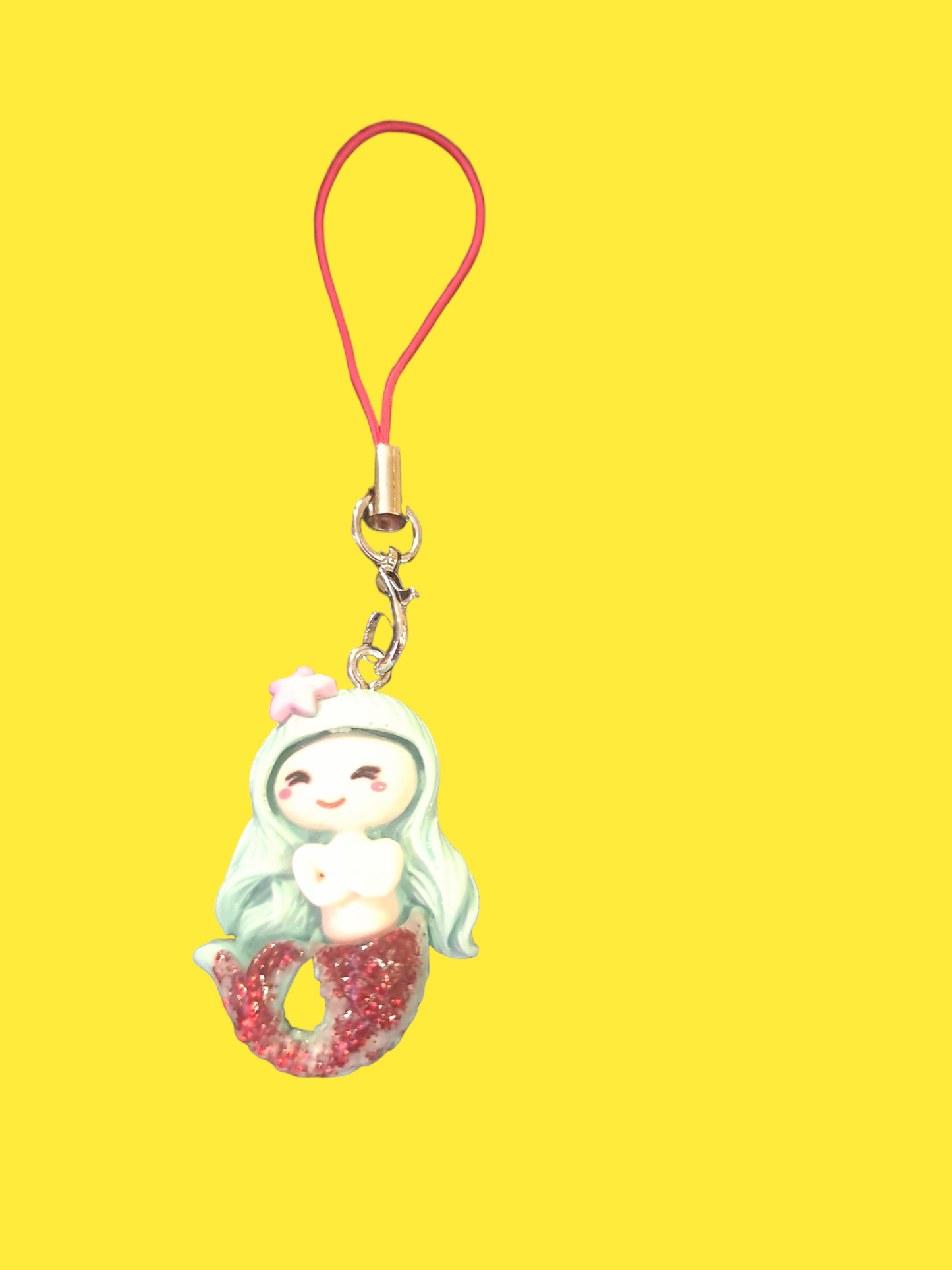 Cute acrylic siren mobile phone strap