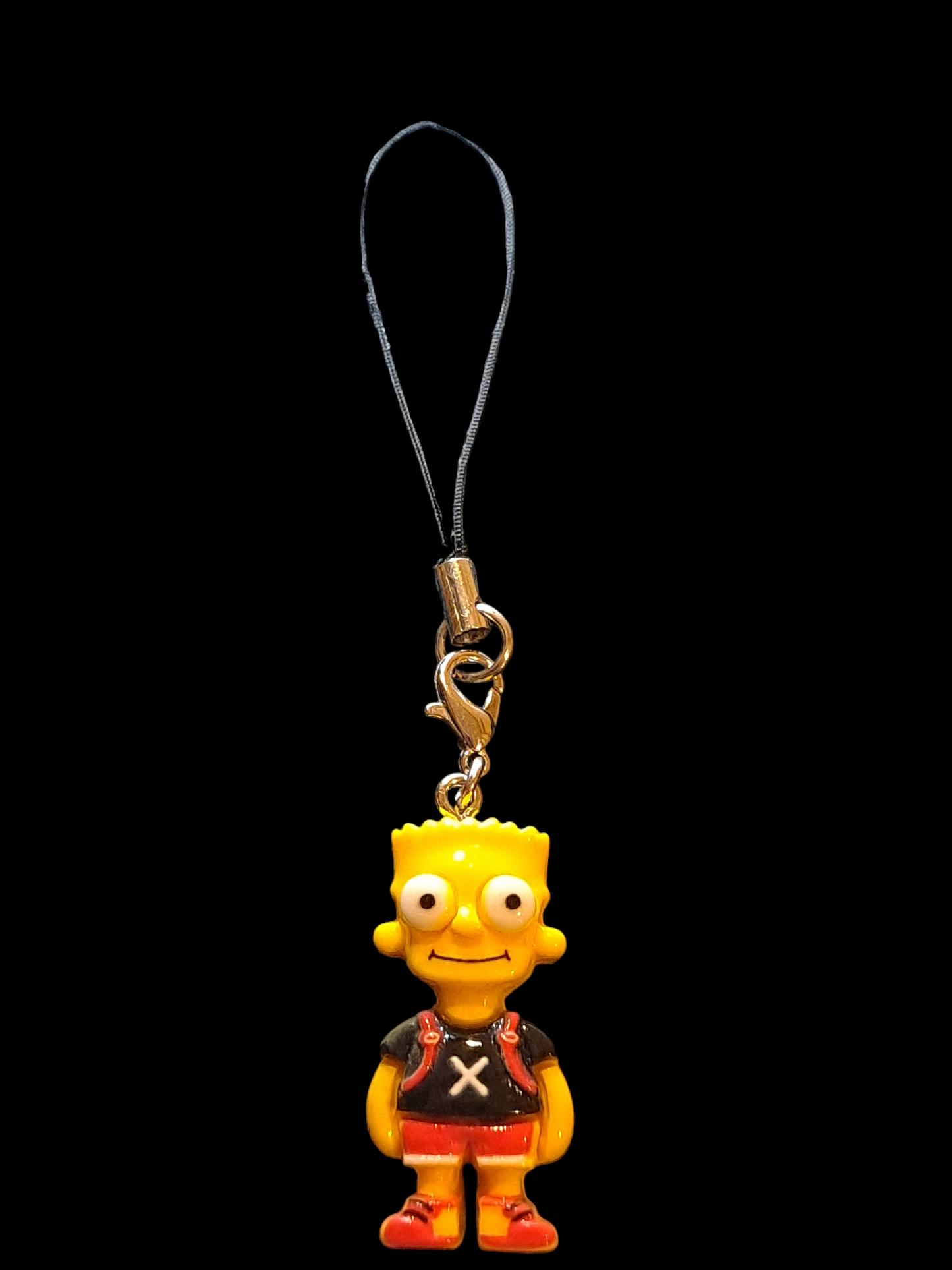 Bart Simpsons mobile phone charms. Bart Simpsons mobile strap. IPhone Bart Simpsons pendants