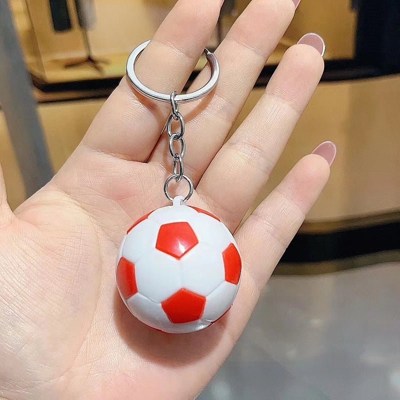 Cartoon Style Football Plastic Unisex Bag Pendant Keychain