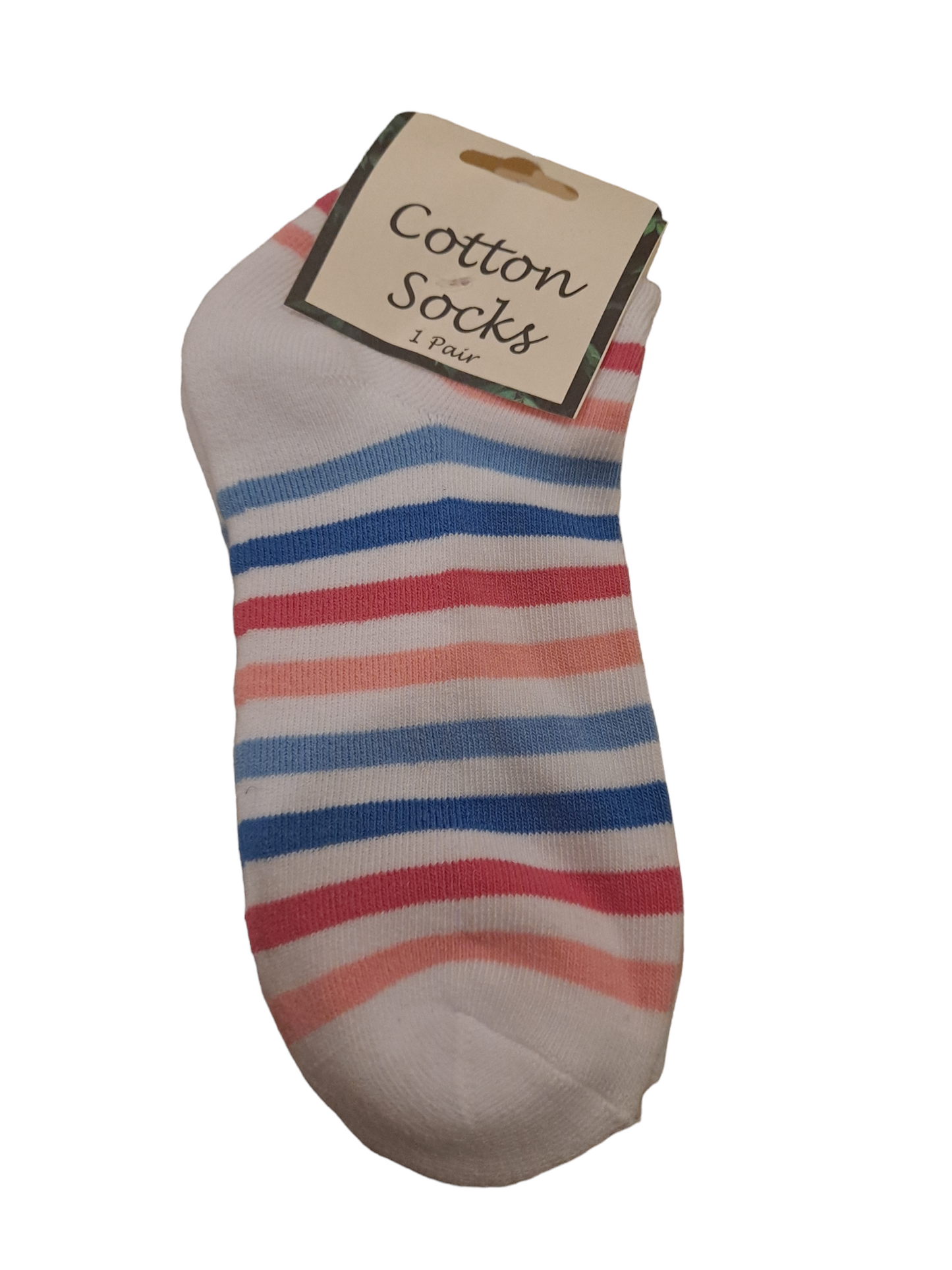 Unisex Retro Color Block Cotton Ankle Socks A Pair