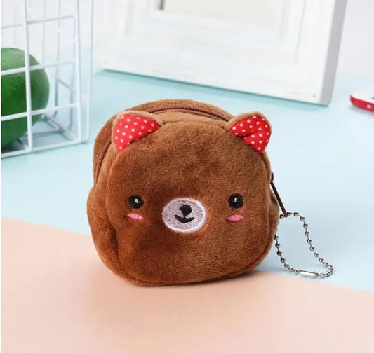 Cute Small Three-dimensional Cartoon Zipper Plush Change Purse