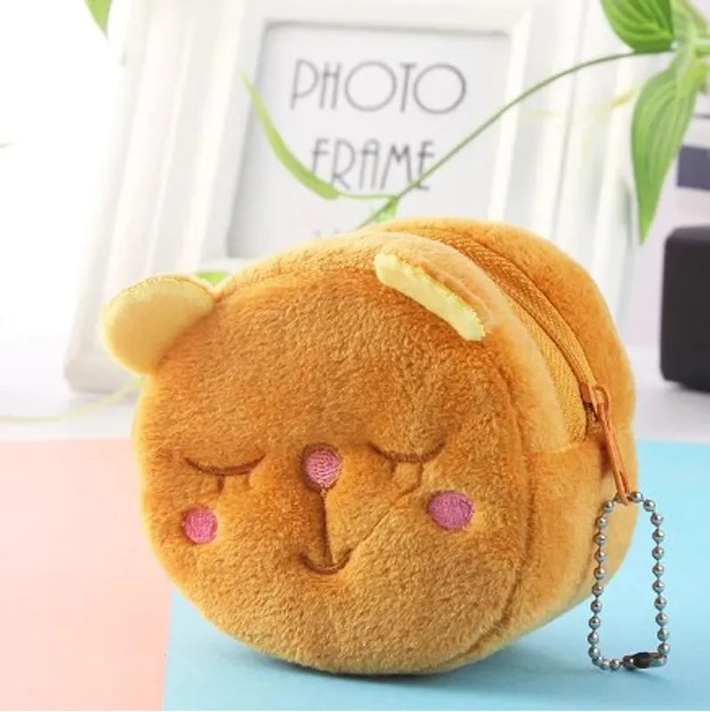 Cute Small Three-dimensional Cartoon Zipper Plush Change Purse