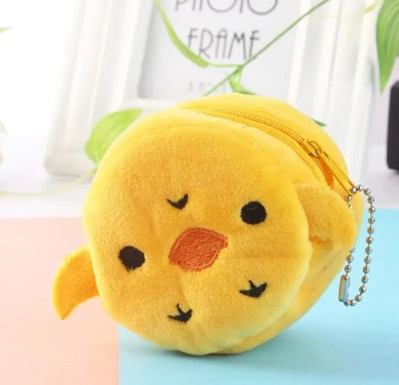 Cute Small Three-dimensional Cartoon Zipper Plush Change Purse