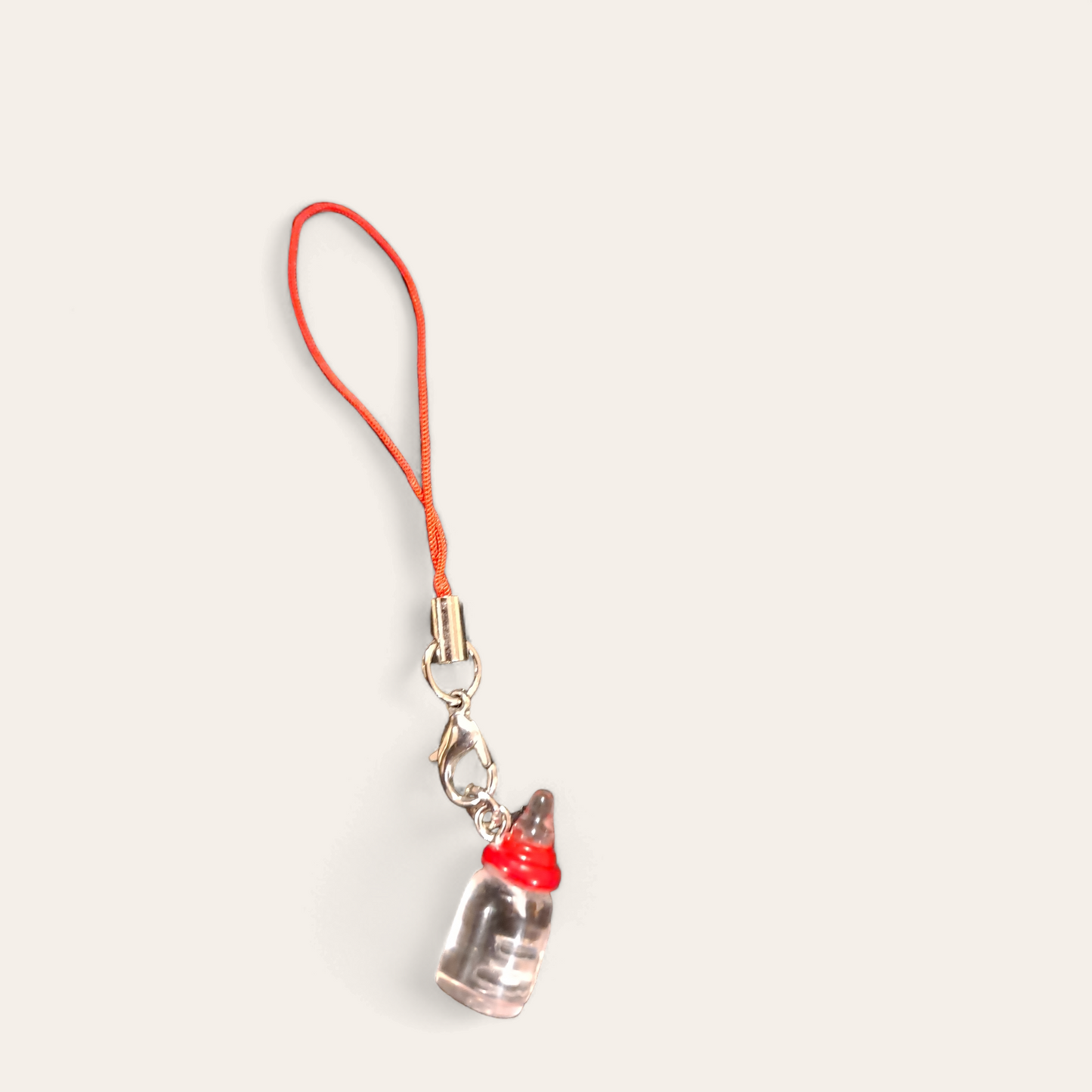 Cute baby bottles mobile phone  charm, baby bottles strap, iPhone baby bottles charm strap.