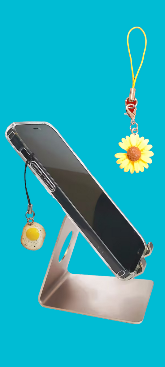 Acrylic flowers mobile phone charms. Flowers mobile strap. IPhone flowers mobile pendants