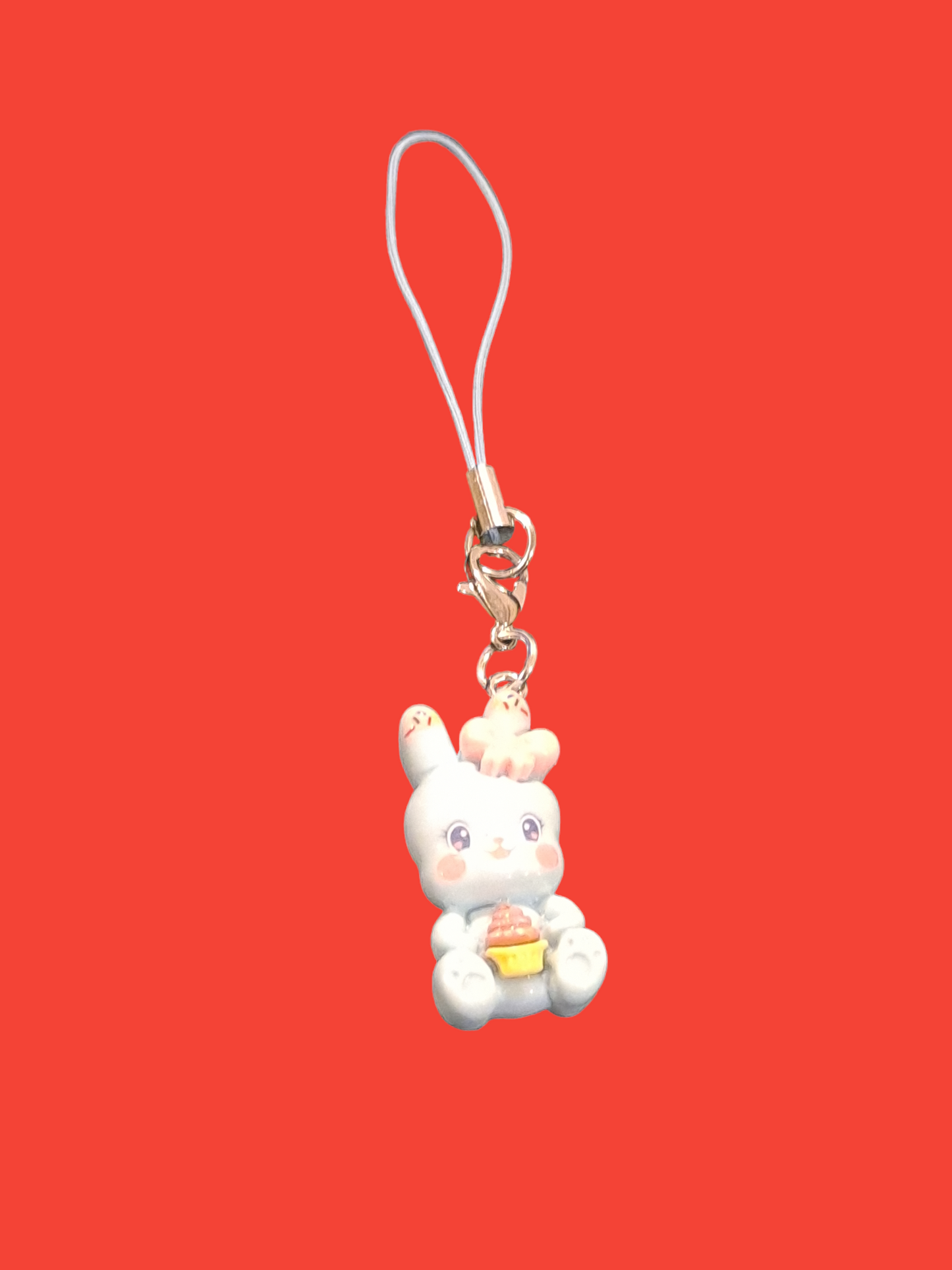 Cute bunny mobile phone charms. Cute bunny strap. IPhone cute bunny pendants