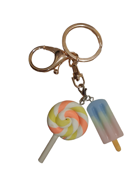 Cute resin popsicle keychain