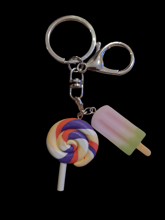 Cute resin popsicle keychain