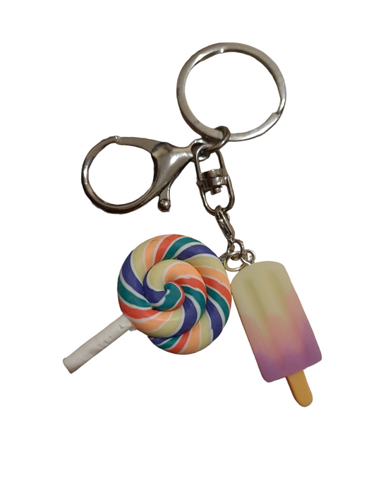 Cute resin popsicle keychain