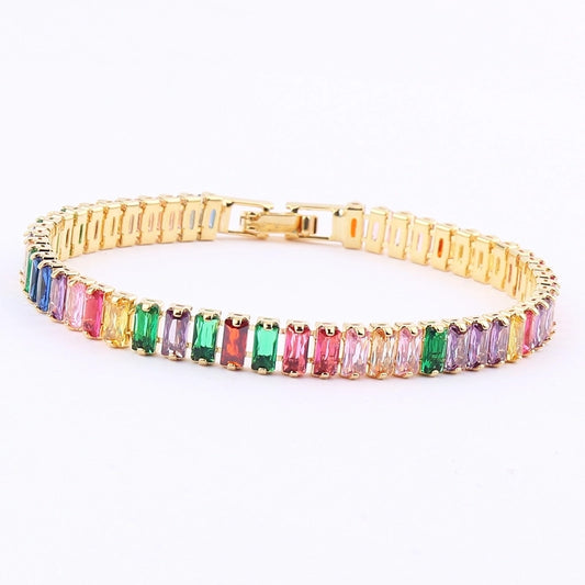 Fashion Geometric Copper Zircon Bracelets