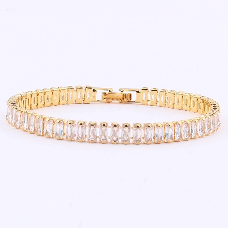 Fashion Geometric Copper Zircon Bracelets