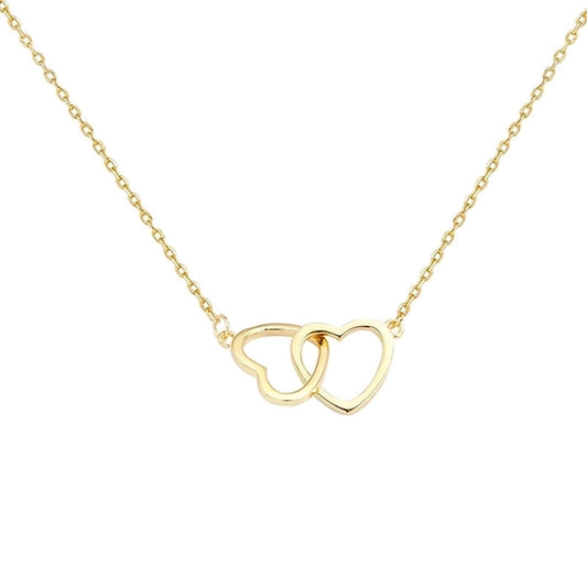 Fashion Heart-shaped Hollow Titanium Steel Necklace Simple Clavicle Chain