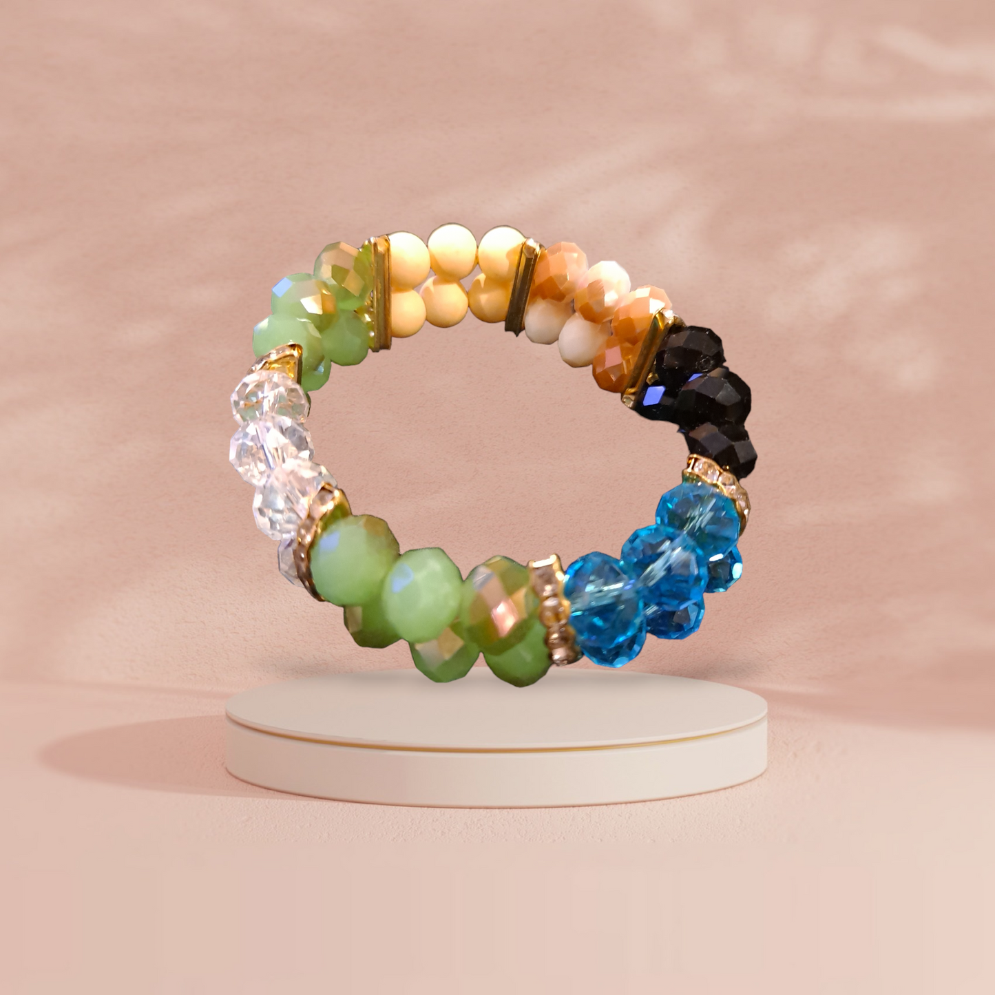 Handmade bracelets acrylic resin multicolor beads for women