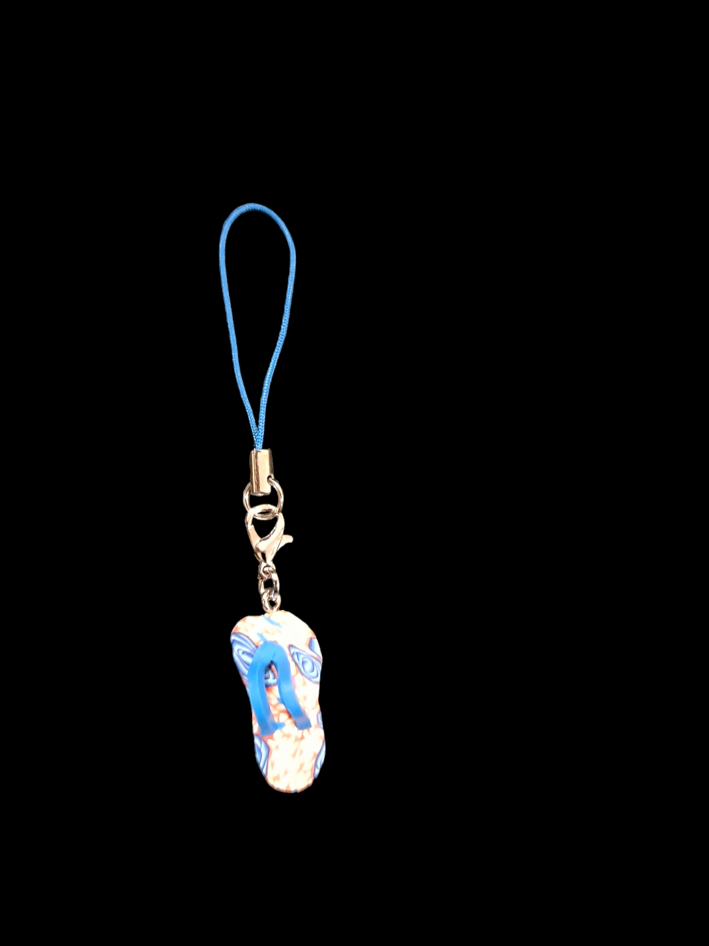 Cute Hawaiian flip flop mobile phone  charm, Hawaiian flip flop strap, iPhone Hawaiian flip flop charm strap.