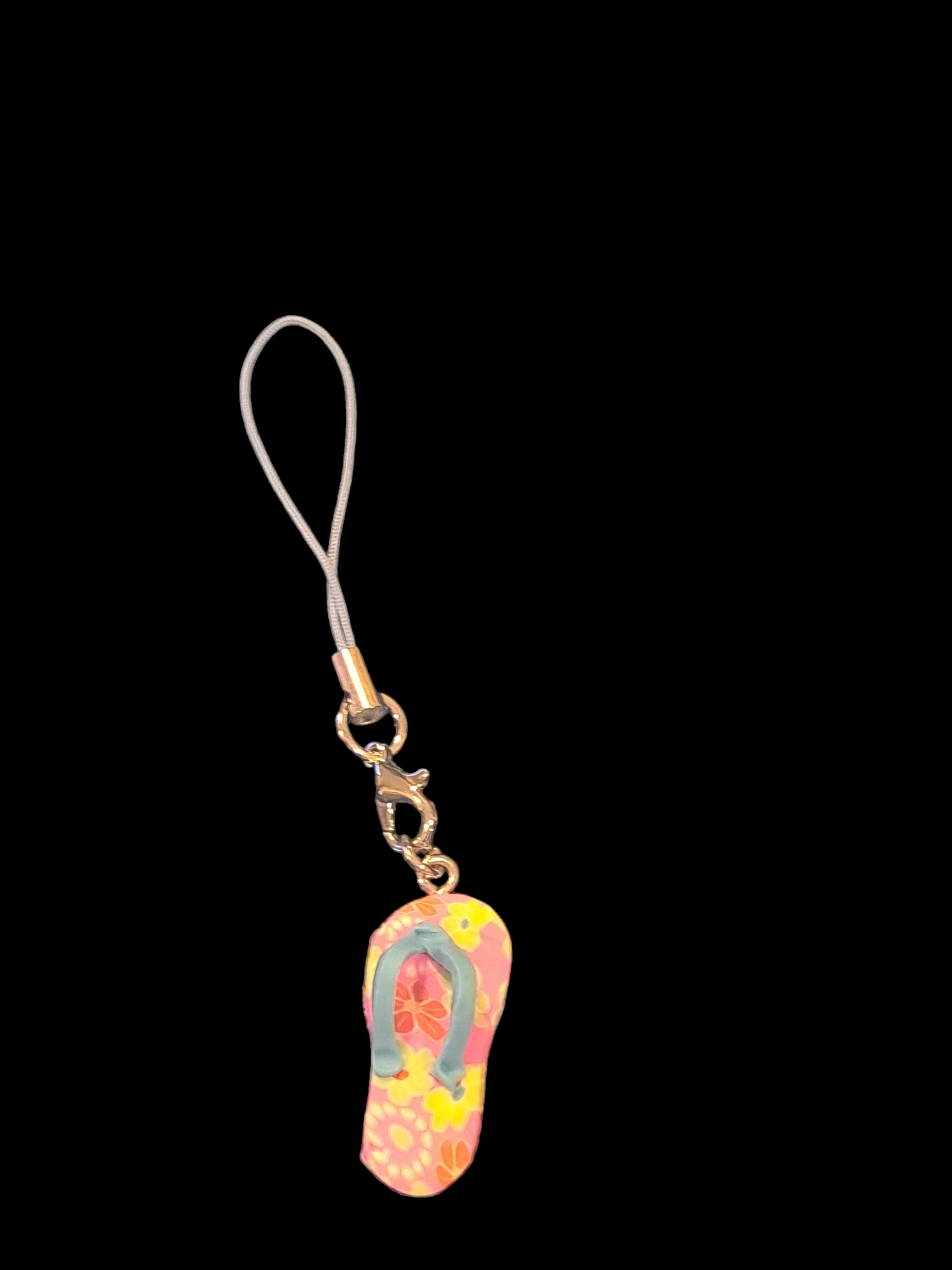 Cute Hawaiian flip flop mobile phone  charm, Hawaiian flip flop strap, iPhone Hawaiian flip flop charm strap.