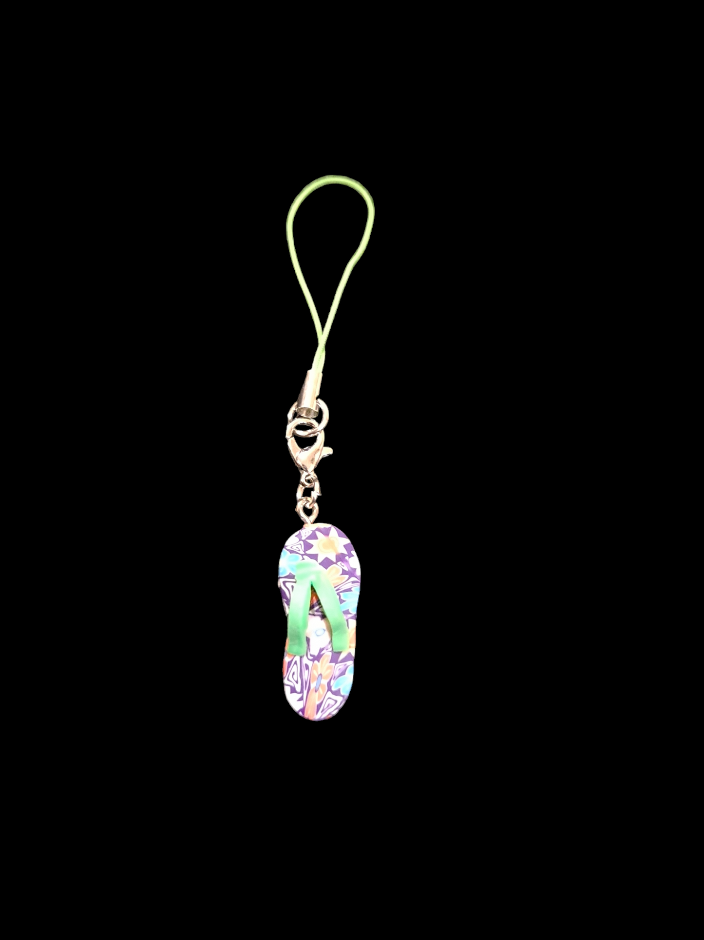 Cute Hawaiian flip flop mobile phone  charm, Hawaiian flip flop strap, iPhone Hawaiian flip flop charm strap.