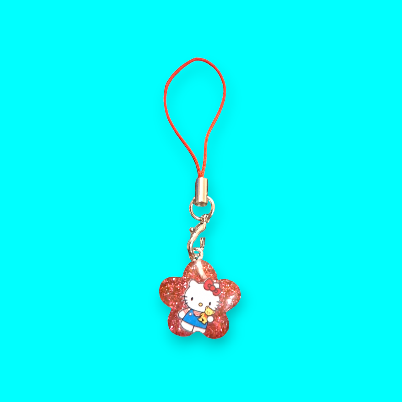 Hello kitty mobile phone charm. Kitty mobile strap. IPhone kitty mobile pendants