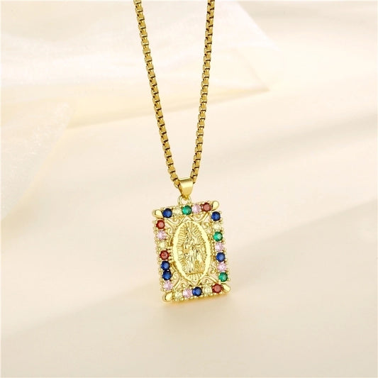 Our lady of Guadalupe necklace, Guadalupe, Virgin Mary, catholic gift, religious jewelry, Mexican jewelry