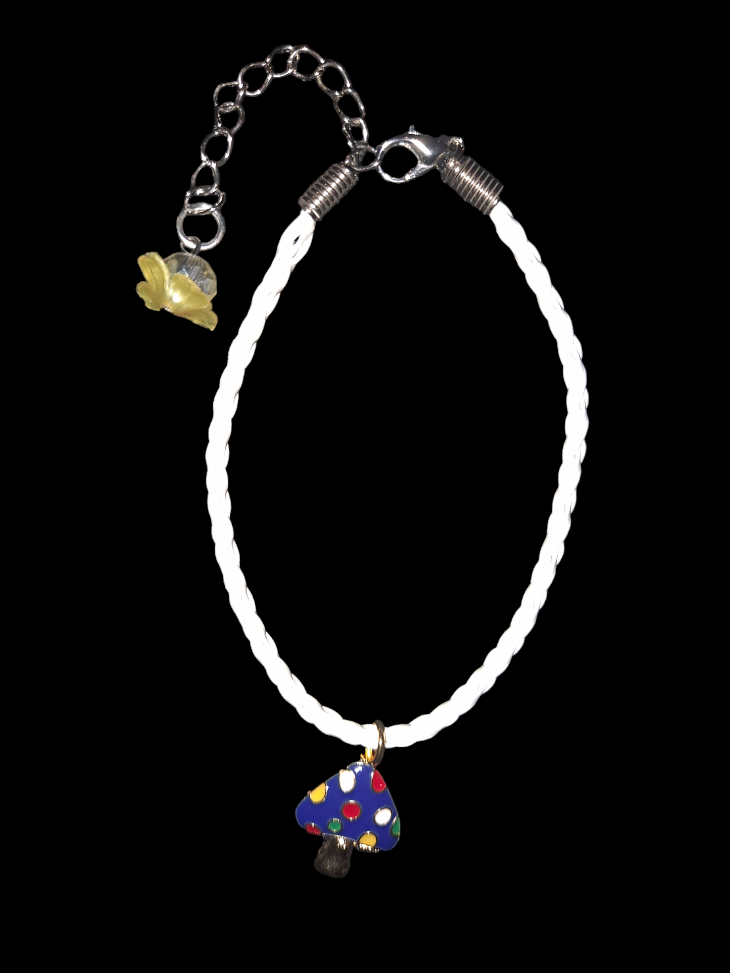 Cute leather braided cord resin and enamel charms for women