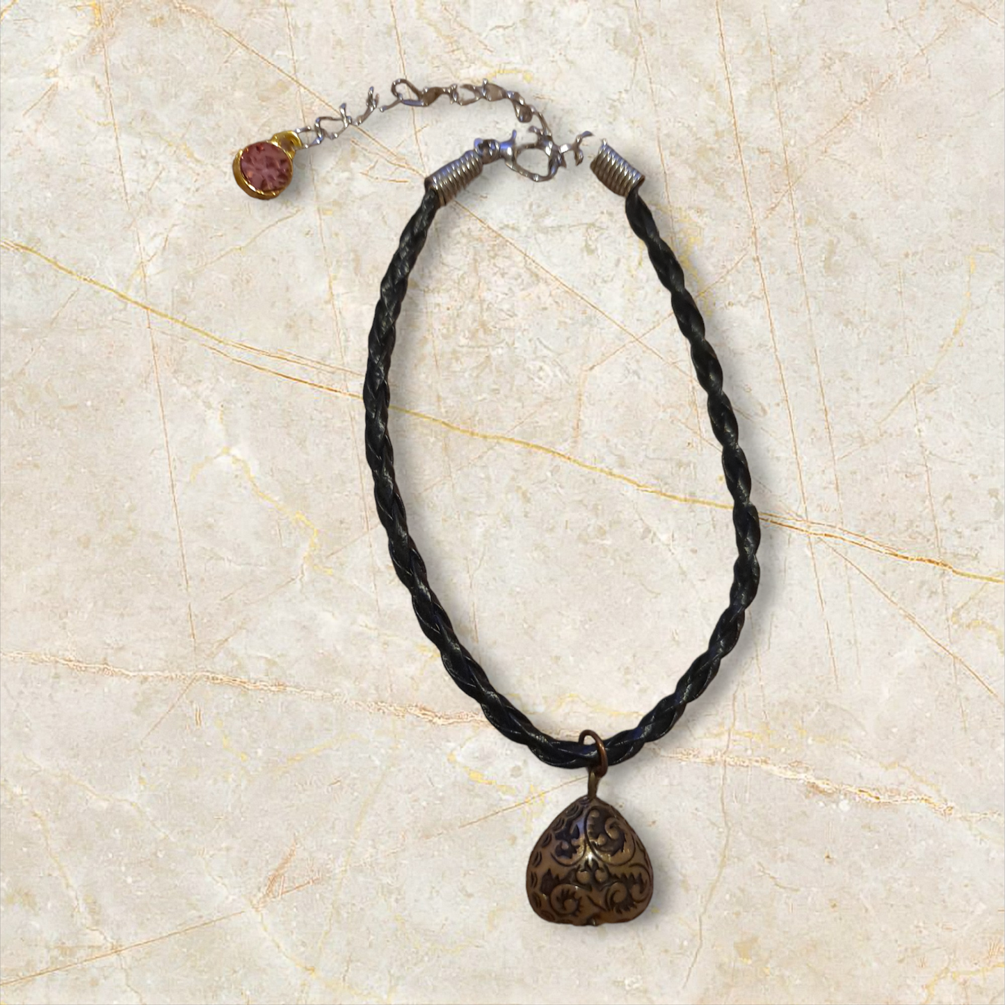 Cute leather braided cord bracelet resin and enamel charms for women