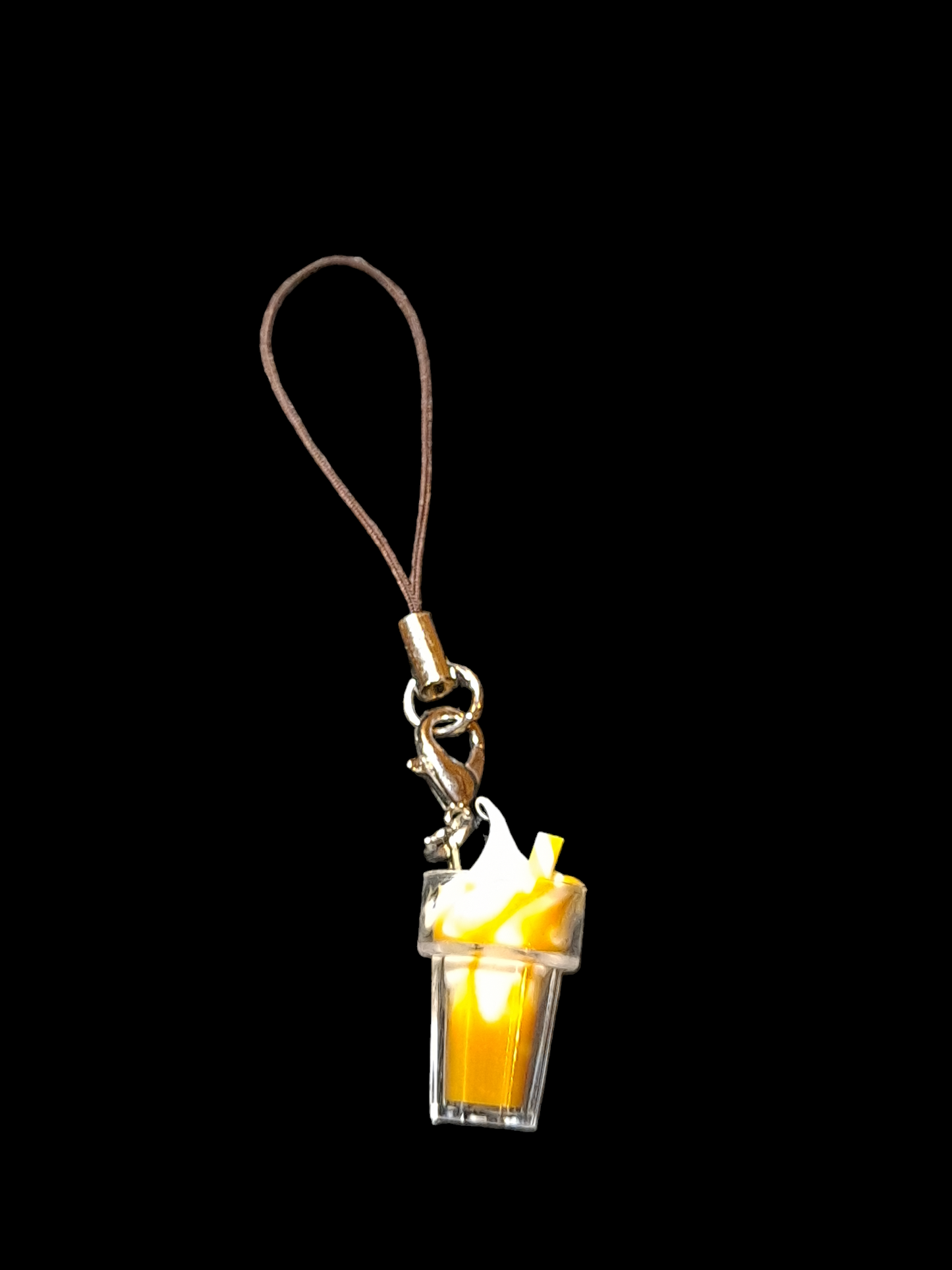 Cute mobile phone pendant milkshake,chocolate milkshake  strap, iPhone vanilla milkshake  charm strap.