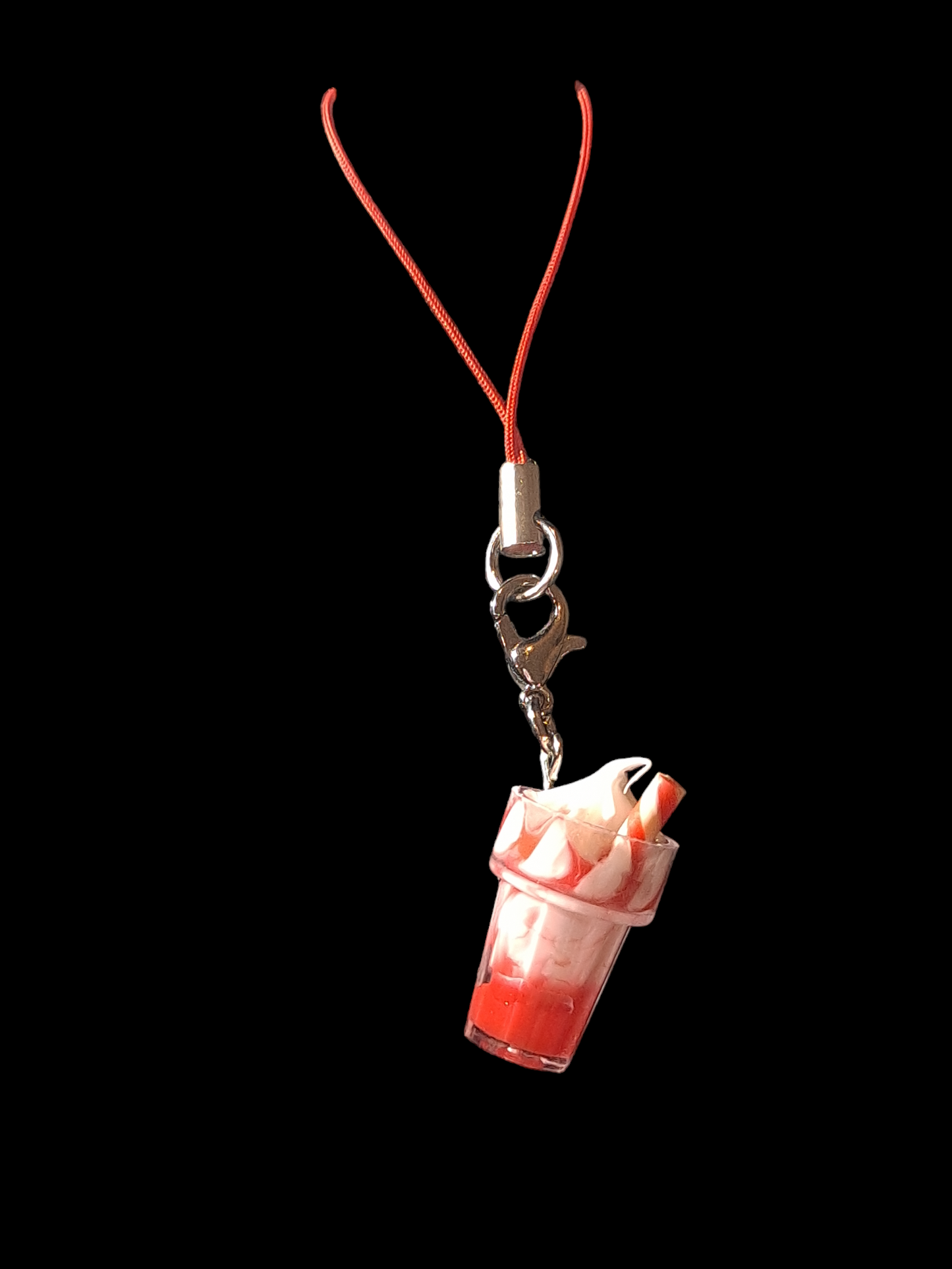 Cute mobile phone pendant milkshake,chocolate milkshake  strap, iPhone vanilla milkshake  charm strap.