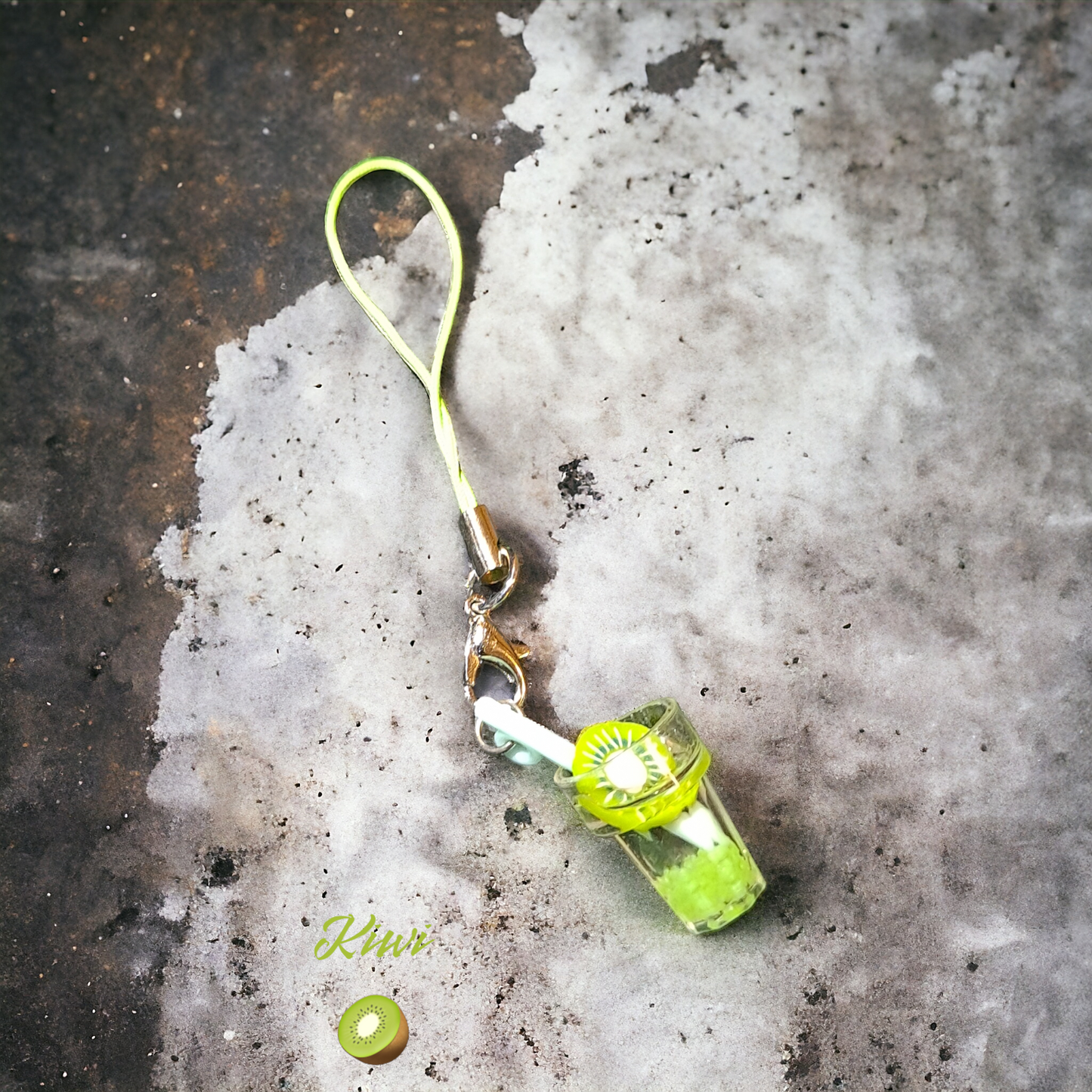 Cute mobile phone natural fruit drink  charm,natural fruit drink strap, iPhone natural fruit drink charm strap.