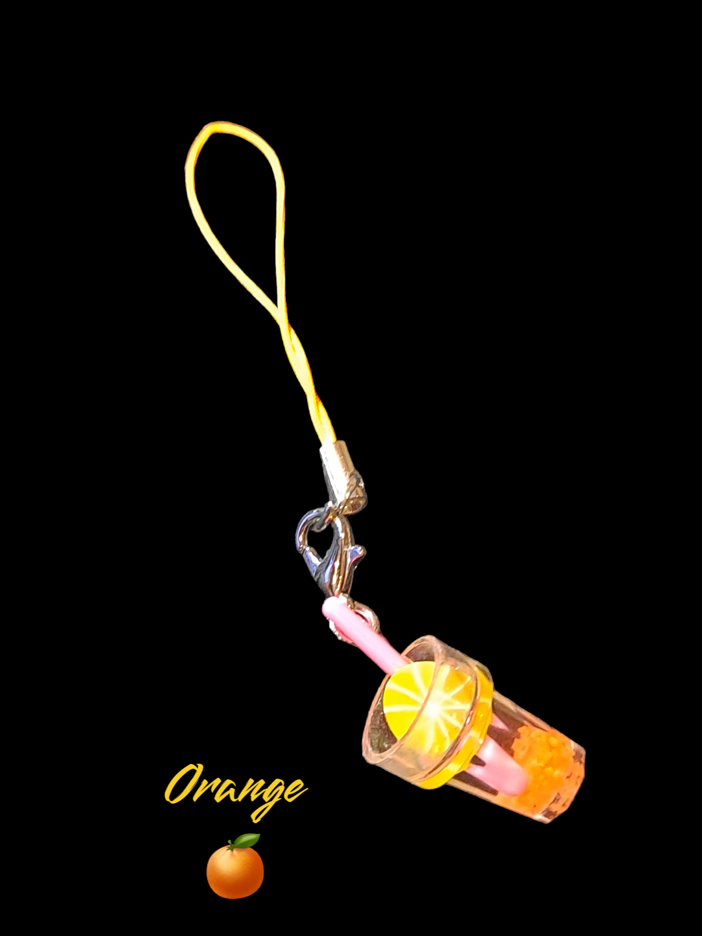 Cute mobile phone natural fruit drink  charm,natural fruit drink strap, iPhone natural fruit drink charm strap.