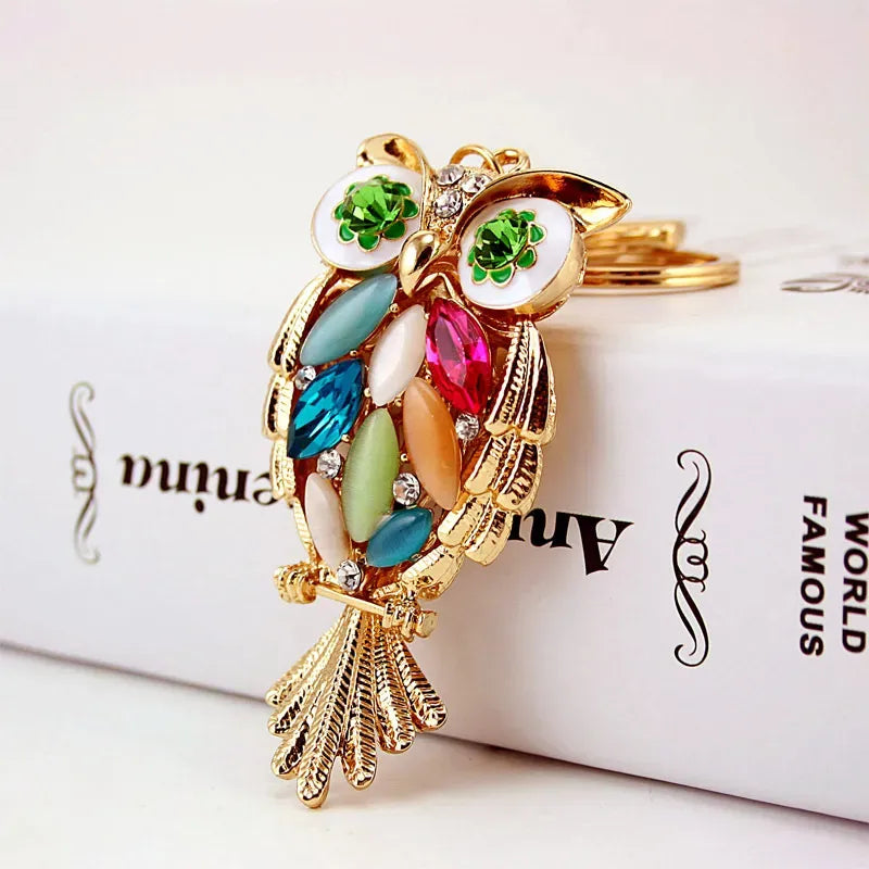 colorful Owl Alloy Metal Unisex