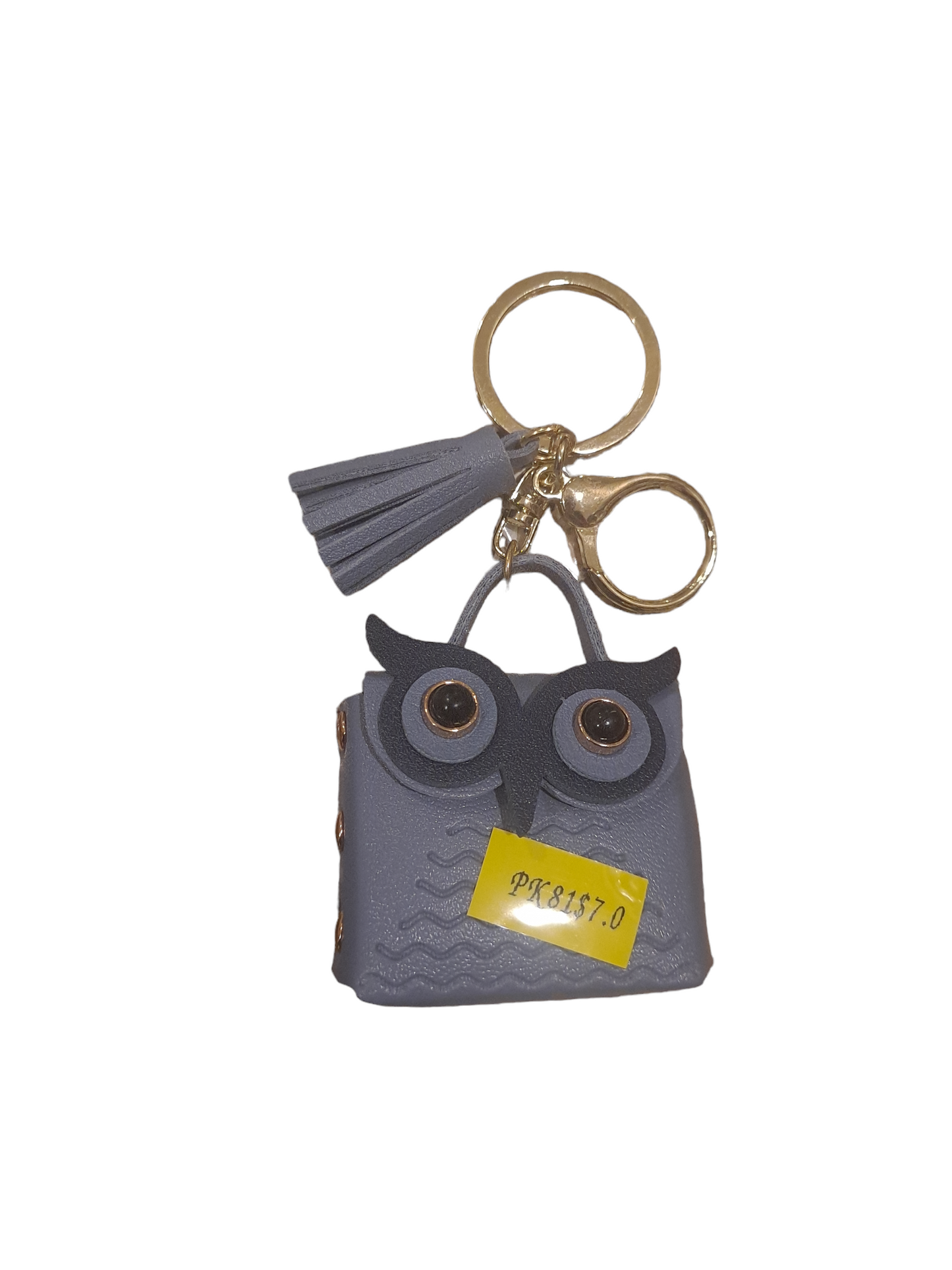 Cute buho leather plating unisex bag pendant keychain