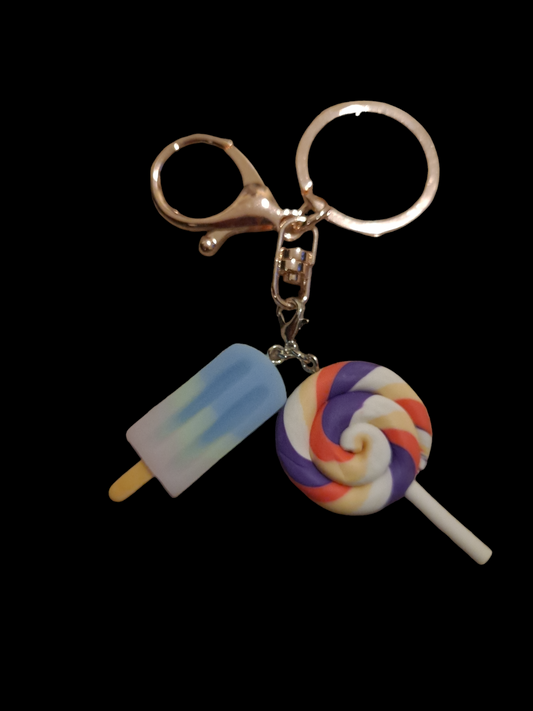 Cute resin popsicle keychain