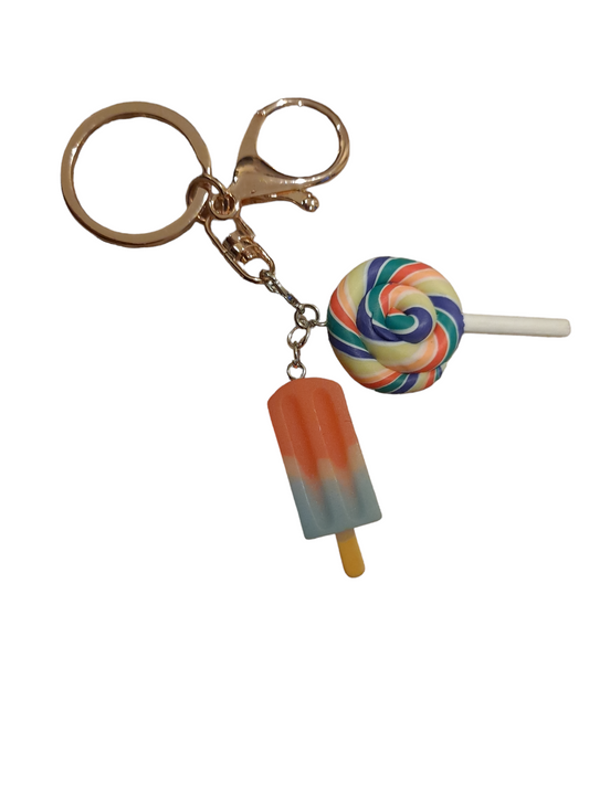 Cute resin popsicle keychain